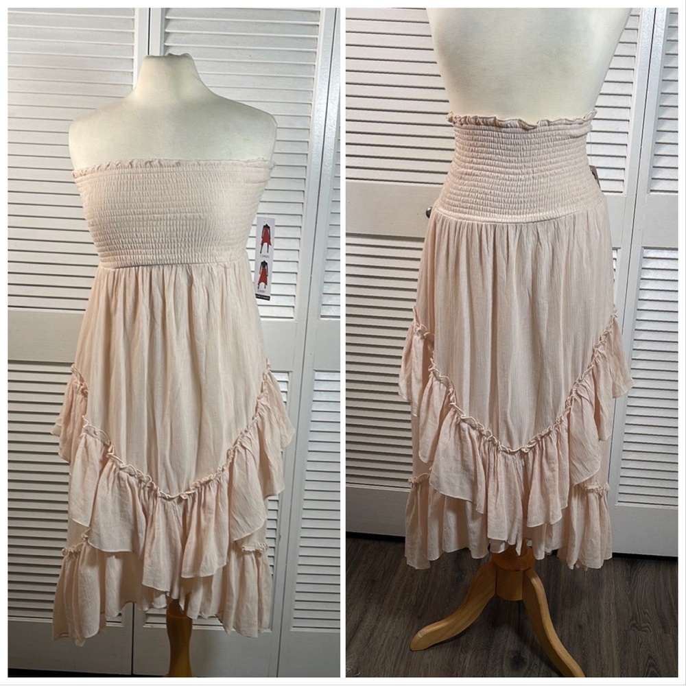 NEW. LIFE. Boho Maxi Skirt, Wear 2 Ways. Size: S. Color Ivory.